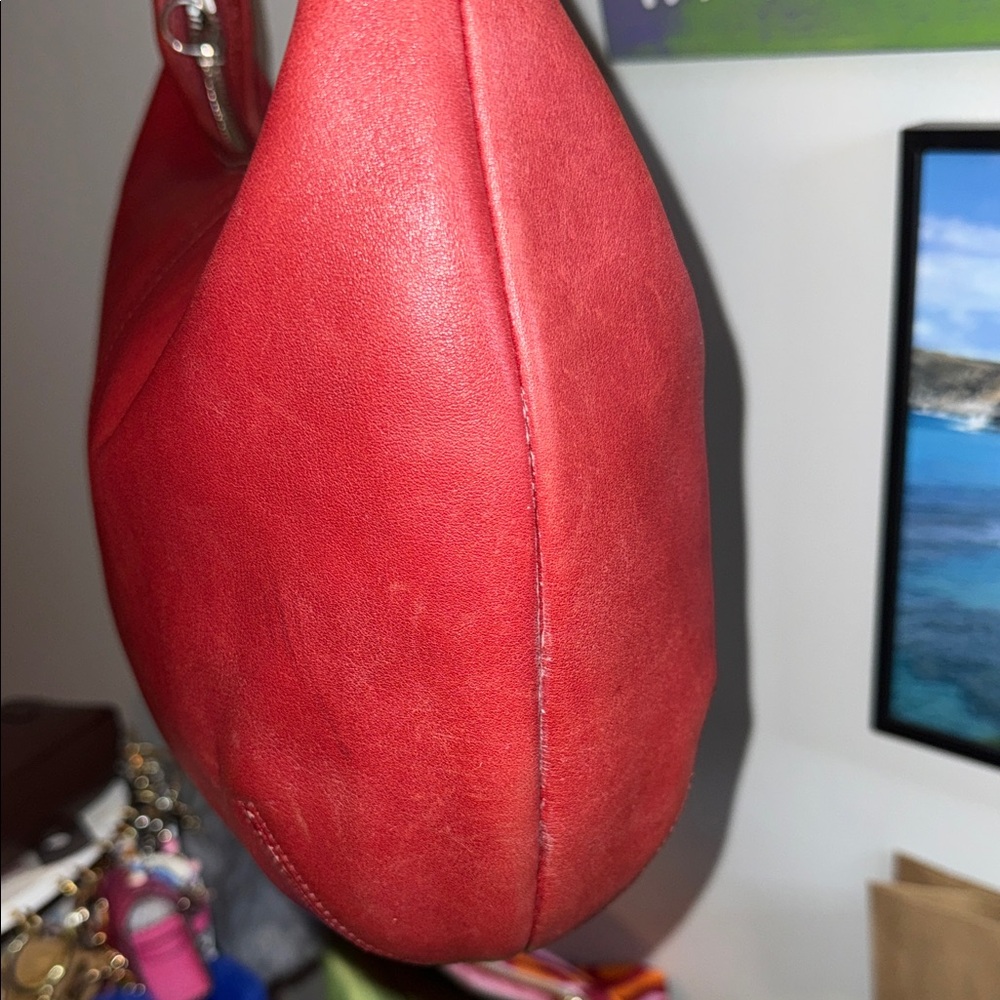 Coach Cherry Red Hobo Bag - Picture 11 of 15